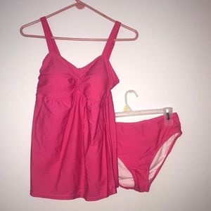 NWOT hot pink tankini